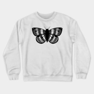 Black And White Moth Crewneck Sweatshirt